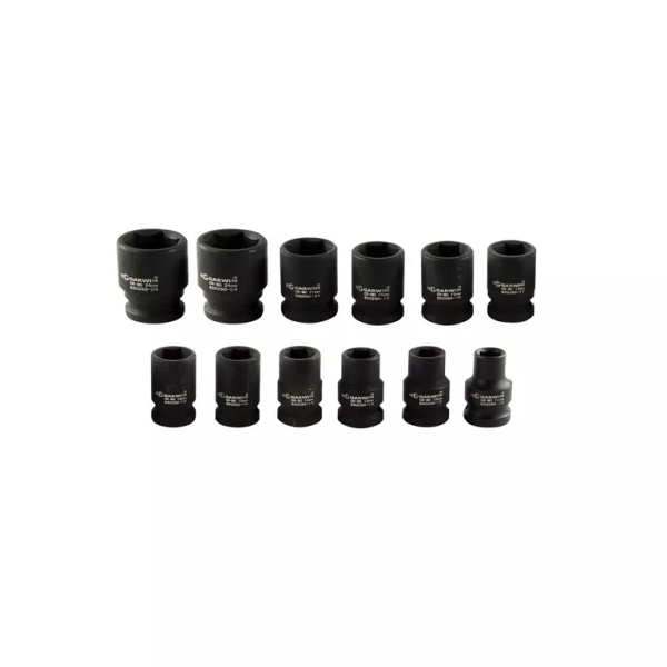 Набор ударных головок GARWIN PRO 626521-12 (38 мм, 1/2", 12 пр., 10-24 мм, в металлическом кейсе)