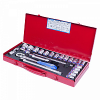 Набор торцевых головок с принадлежностями 1/2", шестигранные, 10-32 мм, 24 предмета KING TONY 4528MR