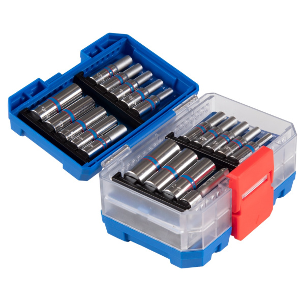 Набор торцевых головок и насадок 1/4" 4-14 мм 49 предметов KING TONY 2549MR-EB