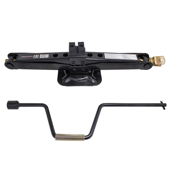 Домкрат механический ''ромб''2,5т с резиновой накладкой и ручкой-воротком с головкой 19мм (h min-100мм h max-485мм.L-512мм), в водоотталкивающем чехле