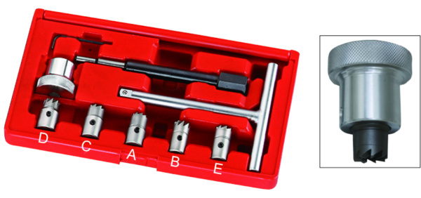 Набор инструментов для притирки седел форсунок дизельного двигателя JTC 4050 (9 предметов в кейсе)