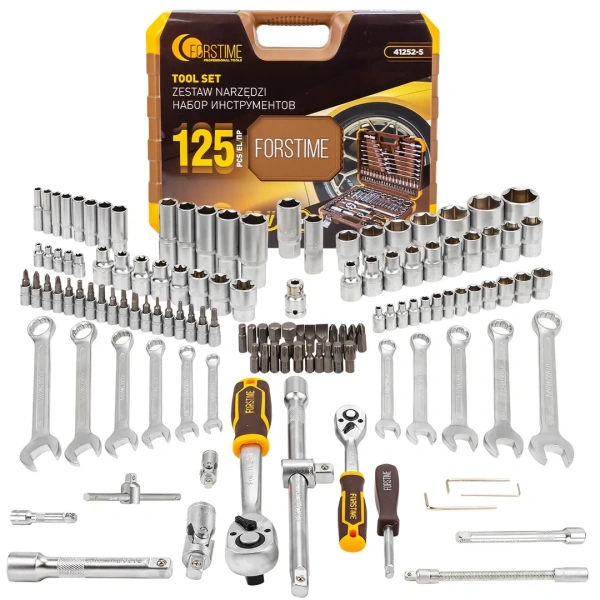 Набор инструментов 125пр. 1/4'', 1/2''(6гр.)