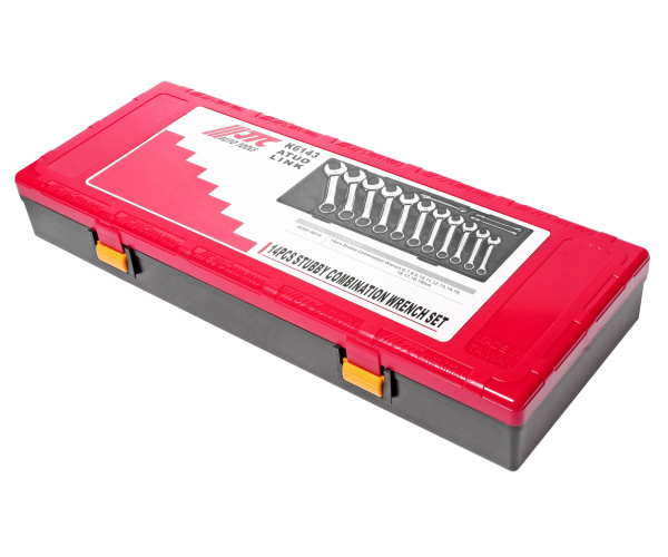Набор ключей комбинированных укороченных JTC K6143 (6-19 мм, 14 предметов в кейсе)
