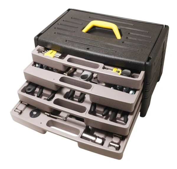 Набор инструментов 135 пр. 1/4''3/8''(6гр.)(8-19мм),в кейсе с выдвижными полками