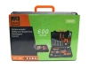 Набор инструментов 600 пр.1/4'' 3/8''(5-19мм, ключи:10-17мм,шарнирно-губцевый инстр.,отвертки,биты,молоток, ключи 6-е Г-обр.-е,расходник)