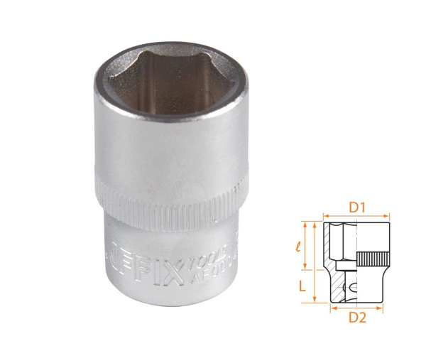 Головка торцевая стандартная шестигранная 1/2" 18 мм AFFIX AF00040018