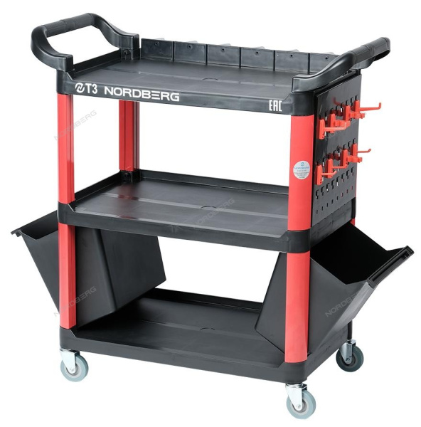 Тележка для инструмента с пластиковыми полками NORDBERG T3