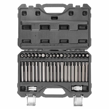 Набор бит с битодержателями, 40пр. (10мм)(75/30мм: T20-T55,H4-H12,M5-M12) в пласт.кейсе