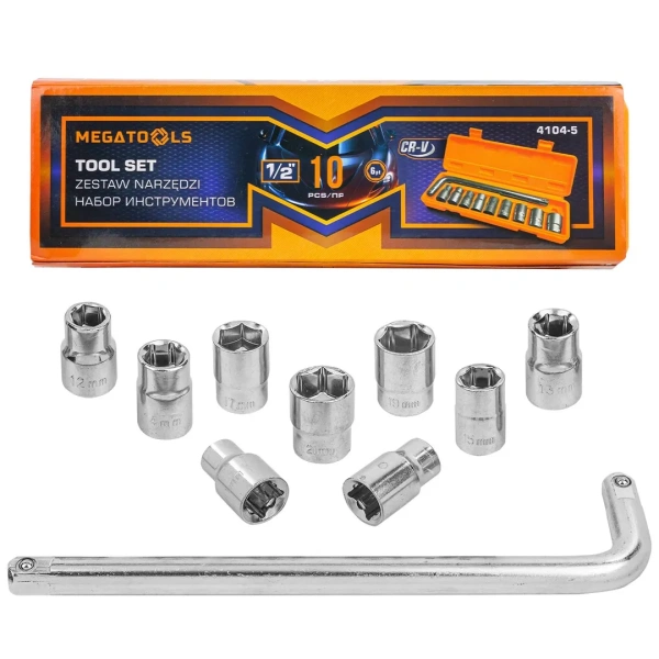 Набор инструментов 10пр, 1/2''( 6гр.)
