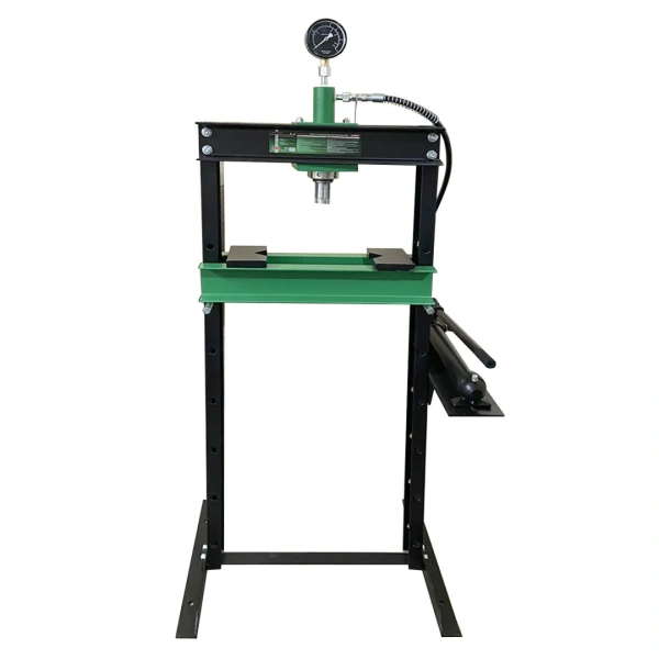 Пресс гидравлический с манометром напольный 12т, (раб. высота: 30-948мм, раб. ширина: 590мм, ход штока:154мм)