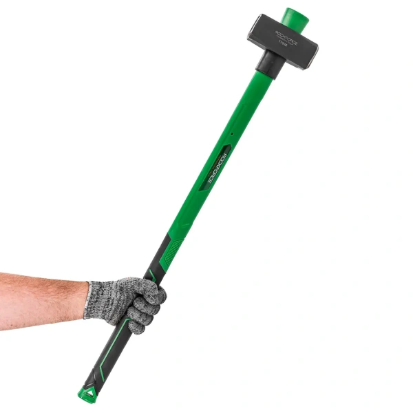 Кувалда с фиберглассовой ручкой и резиновой противоскользящей накладкой (3000г,L ручки-800мм)