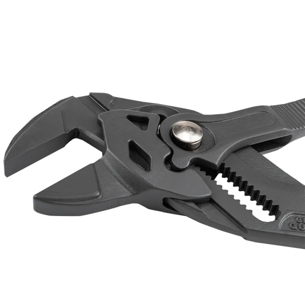 Пассатижи переставные сантехнические с кнопкой фиксации и плоским параллельным захватом Cr-V 250мм, на блистере