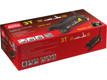 Домкрат подкатной 3т быстрый подъем 120-450мм STARTUL AUTO (ST8013-05)