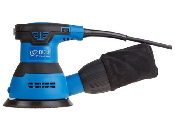 Эксцентриковая шлифмашина BULL OS 1235 в кор. 350 Вт, 125 мм, 8000-12000 об/мин, рег. об.
