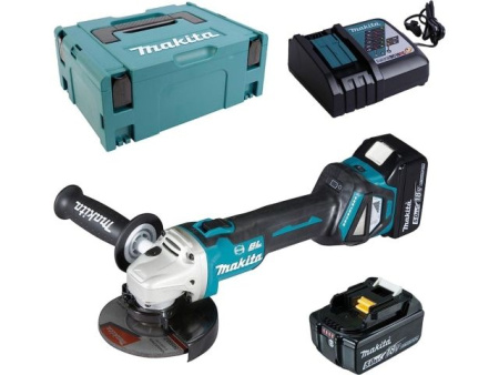 Аккум. углошлифмашина MAKITA LXT DGA 513 RTJ в кор.