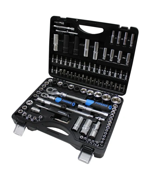 Набор инструментов с телескопическими трещотками 108пр.1/4''&1/2''(6гр.)(4-32мм)