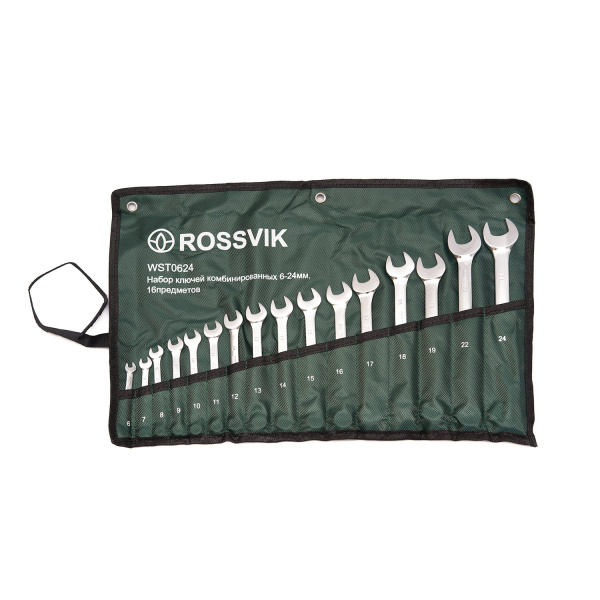 Набор ключей комбинированных ROSSVIK WST0624 (6-24 мм, 16 шт.)