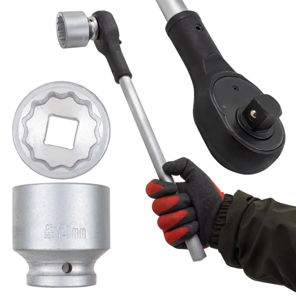 Набор инструментов 24пр. 3/4''12гр.(17,19,21,22,24,27,30,32,33,34,35,36,38,41,46,50), в кейсе