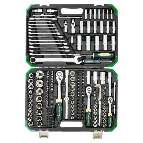 Набор инструментов 216+6пр. 1/4'', 3/8'', 1/2''