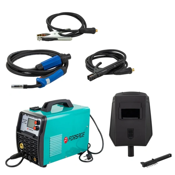 Сварочный аппарат MIG, MMA, TIG (220V, 5.8кВт,10-230А, электрод 1,6-4мм, проволока 0.8-1мм, к-т мощности 0.98, раб. цикл 60%, цифр. табло)