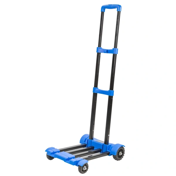 Тележка платформенная складная с телескопической ручкой+набор эластичных шнуров(в разложенном виде:41х36х98см,в сложенном:52х30х11см,г/п50кг)