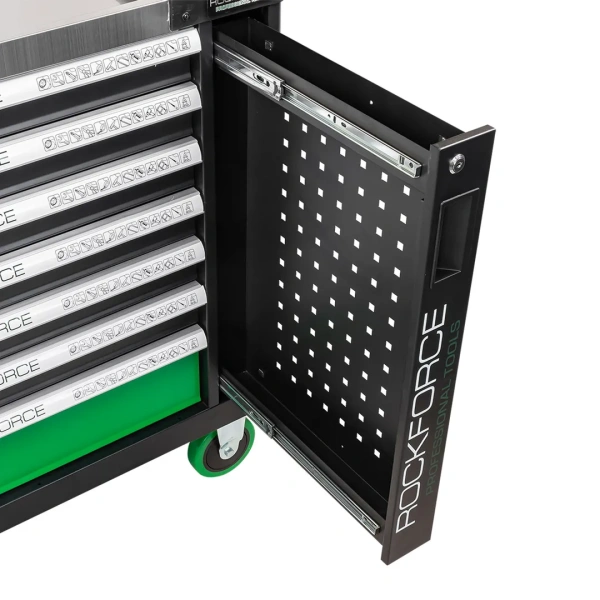 Тележка инструментальная 7-ми полочная с набором инструментов 274+12пр. и дополнительной боковой секцией