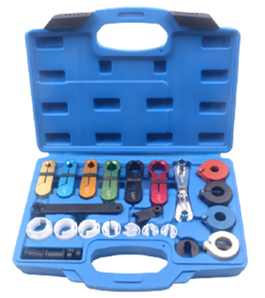 Набор приспособлений для разъединения быстросъемных соединений топливных систем и систем кондиционирования, 23пр., в кейсе