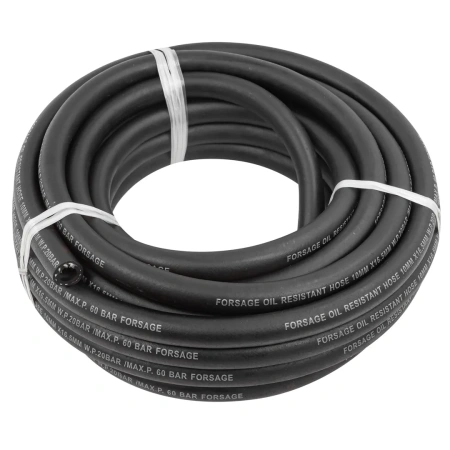 Шланг резиновый армированый бензо-маслостойкий 10х16.5ммх10м(повышенная гибкость и сопротивление к излому,раб.давл. 20bar,max 60bar,-30C°+70C°,DIN2001