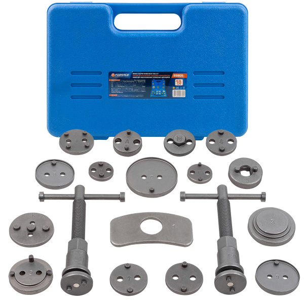 Набор инструментов для обслуживания тормозных цилиндров 18пр.(привод с правосторонней/левосторонней резьбой), в кейсе