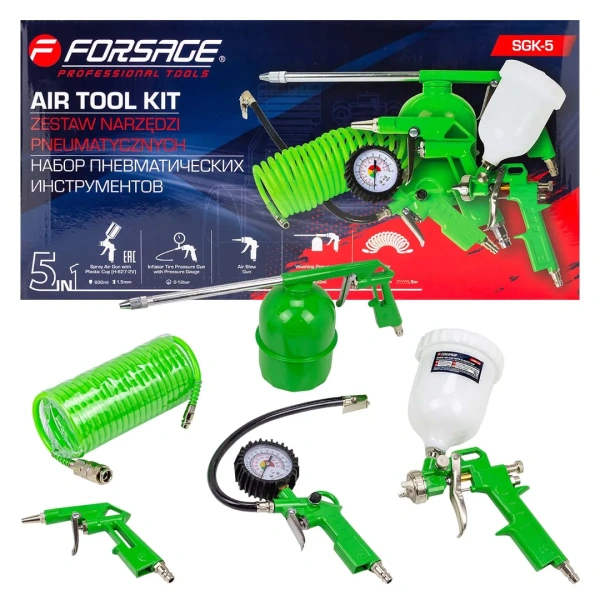 Набор пневматических инструментов 5пр.