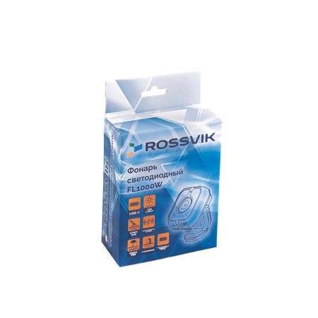 Фонарь светодиодный аккумуляторный ROSSVIK FL1000W (400 люмен, 3,7 В, 2500 мАч)