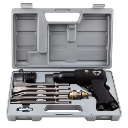 Молоток пневматический в комплекте с зубилами Licota PAH-20002RK (в кейсе, 10 пр., энерг. уд. 7,2 Дж)