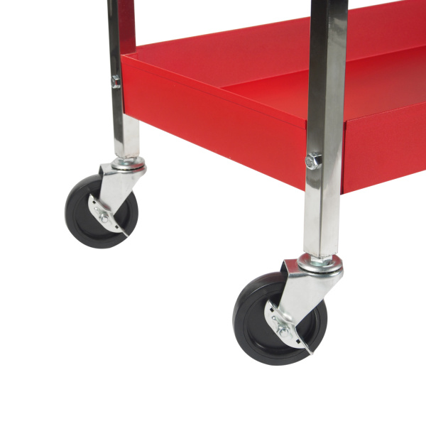 Тележка инструментальная красная с открытым отсеком JTC S1073 (3 секции)