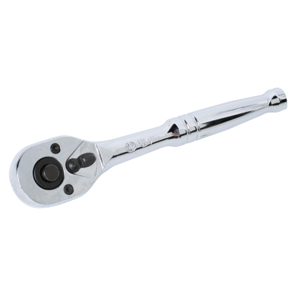 Трещотка 1/4"140 мм, 24 зубца, флажковая с кнопкой KING TONY 2761-55P