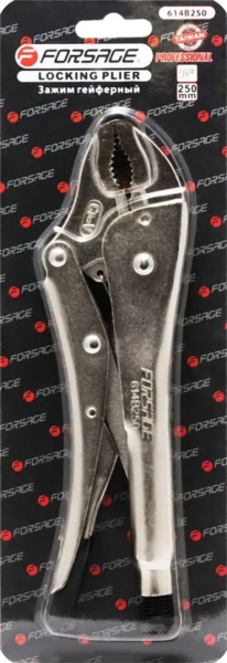 Зажим гейферный с ''овальными губками''''Profi''7''-175мм, в блистере