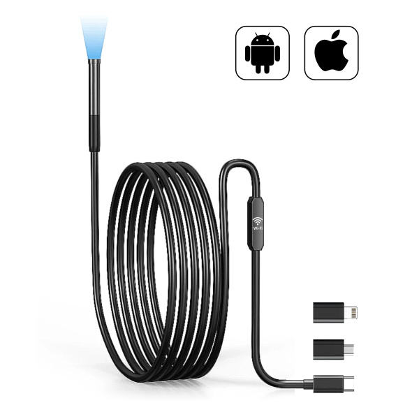 Видеоэндоскоп iCartool IC-V801 (USB, 2 Мп, 1920x1080, 1 м, 7,9 мм зонд)