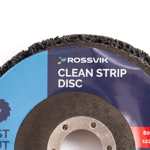 Круг зачистной из синтетического волокна ROSSVIK 125х22 (125*22 мм, черный, 80 м/с, 12250 об/мин)