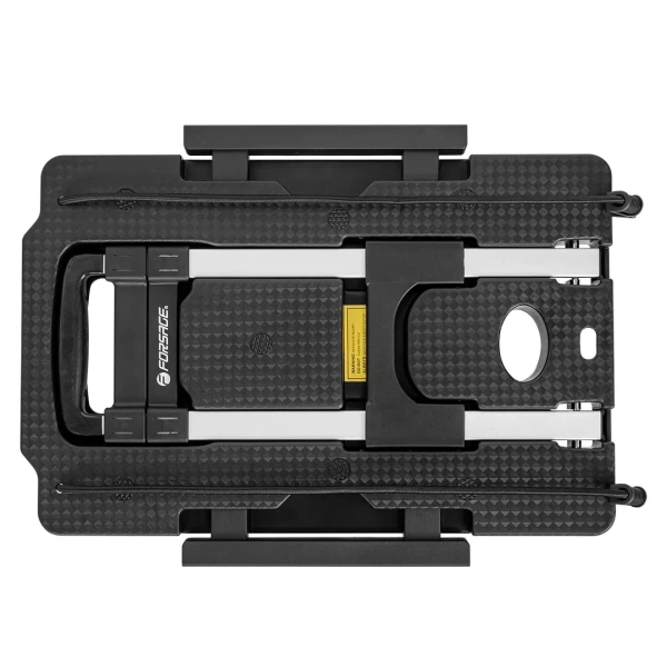 Тележка платформенная складная с телескопической ручкой+2крюка на эластичных ремнях L-1.6м(500х315/370мм,ручка 410-790мм,max нагр.140кг,5 колес)