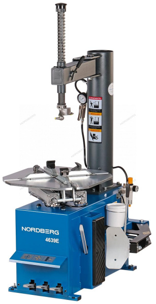 Станок шиномонтажный NORDBERG 4639E(B) полуавтомат, односкоростной, зажимы 12-24" синий