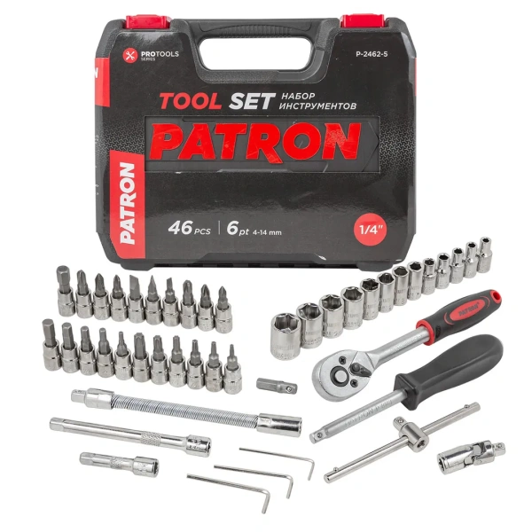 Набор инструментов 46пр. 1/4''( 6гр.)
