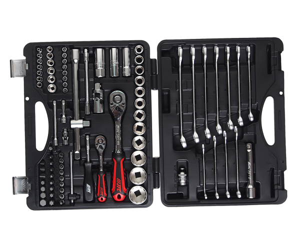 Набор инструментов 85 предметов слесарно-монтажный 1/4",1/2" 12-ти гран. в кейсе JTC-T085C-B72