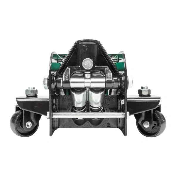 Домкрат подкатной гидравлический двухпоршневой 3т низкопрофильный с прорезиненной накладкой на рукоятке (h min 80мм, h max 508мм)