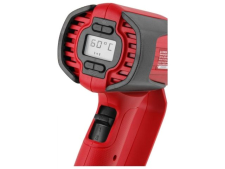 Термовоздуходувка WORTEX HG 6120-1 в чем. + набор сопл 2000 Вт, 2 режима, 60-600 °С, LCD