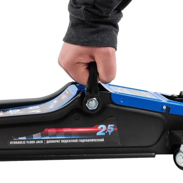 Домкрат подкатной гидравлический 2.5т (h min 90мм, h max 400мм) в кейсе