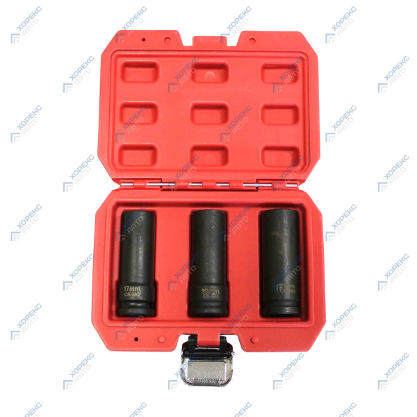 Набор адаптеров-экстракторов 1/2" для демонтажа поврежденных болтов и гаек (3 предмета) Хорекс Авто HZ 24.1.064S