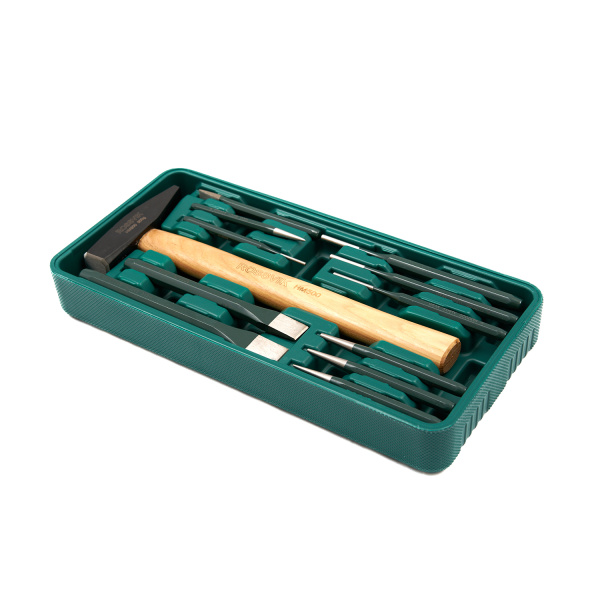 Набор инструмента ROSSVIK LST012 (молоток, зубила, выколотки), ложемент, 12 предметов