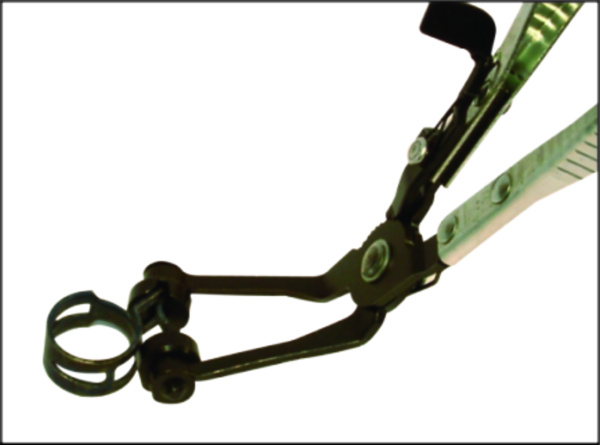 Съемник хомутов изогнутый с фиксатором JTC 1028A