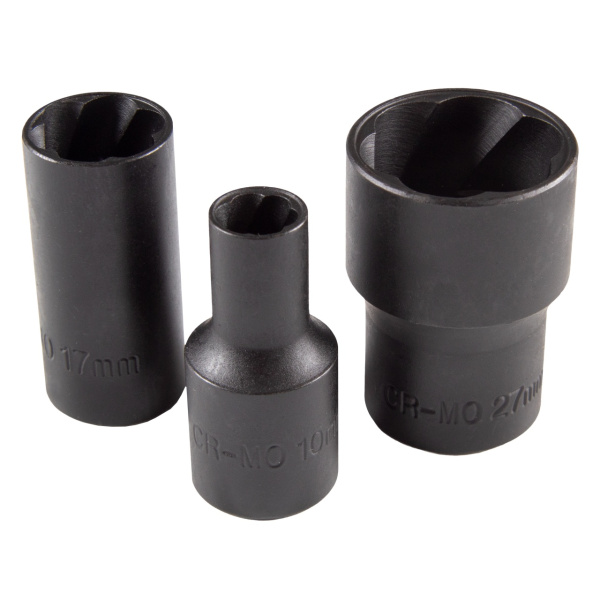 Набор торцевых головок для поврежденных гаек и болтов 8-27 мм кейс 16 предметов AFFIX AF10930016C