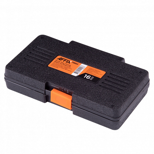 Метчик для восстановления свечной резьбы AFFIX AF10312116C, набор ремонтных вставок, кейс, 16 предметов