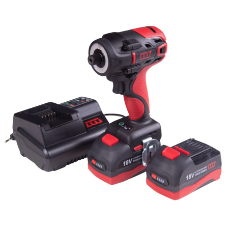 Аккумуляторный шуруповерт MIGHTY SEVEN DS-201AP, 18 В, 4 предмета, кейс, в комплекте набор бит